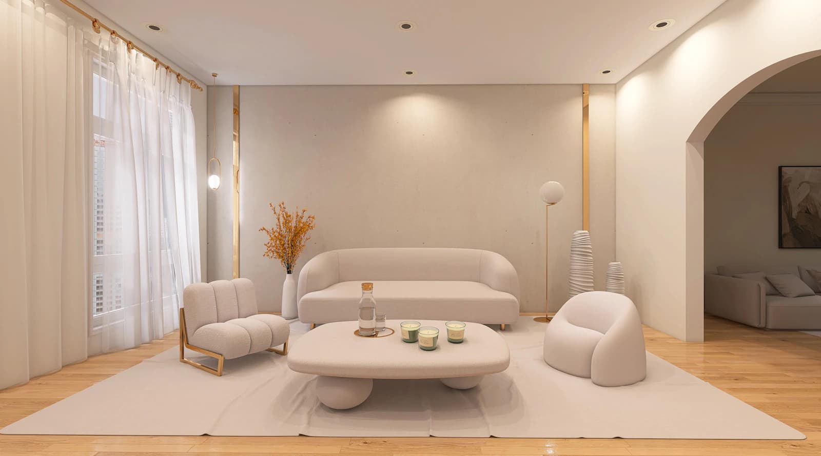 A modern luxury Israeli interior with curated finishes